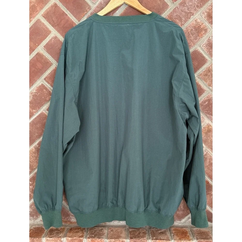 Vtg Flying Dog Brewery Windbreaker Pullover‎ Men's Size XL Green Pockets EMI tag